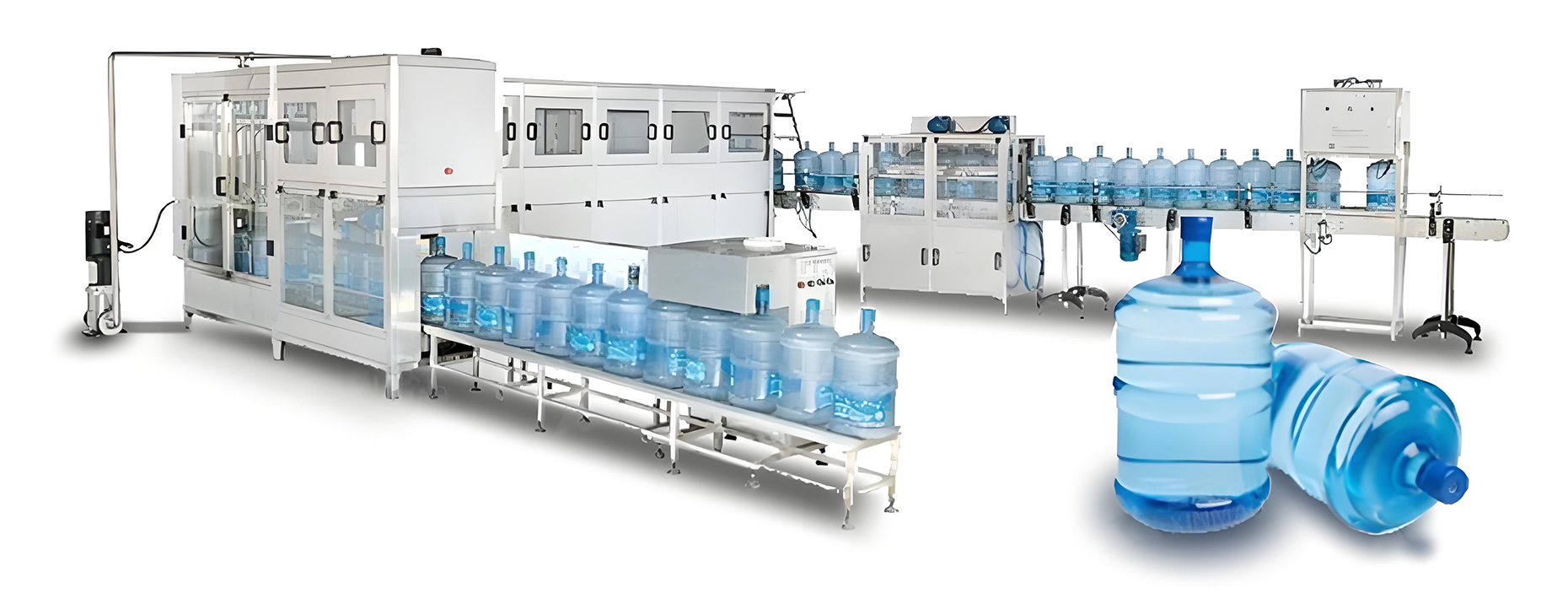 QGF-150五加仑大桶水灌装生产线